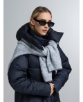 Пуховик женский темно-синий