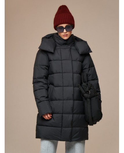 Пуховик женский черный