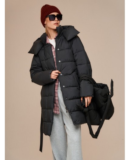 Пуховик женский черный