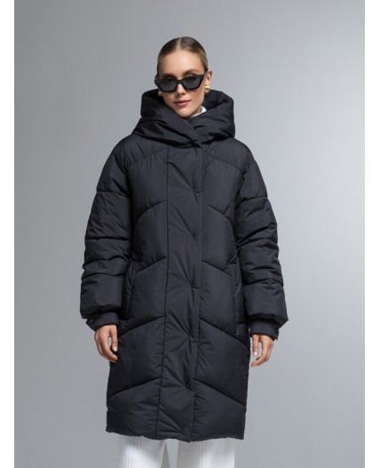 Пуховик женский черный