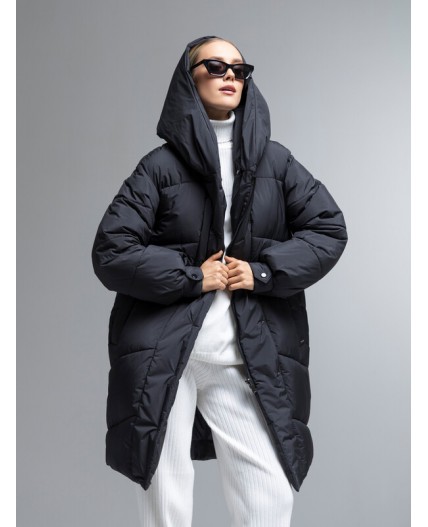 Пуховик женский черный