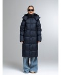 Пуховик женский темно-синий