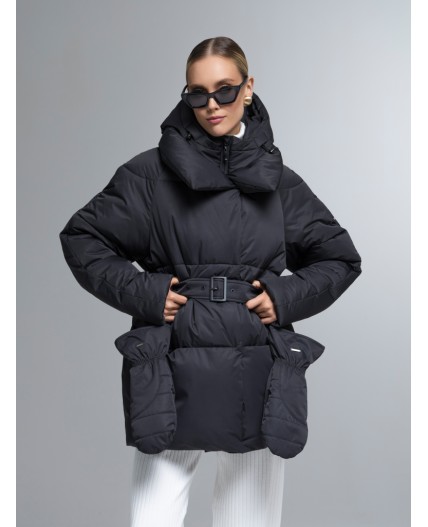 Пуховик женский черный
