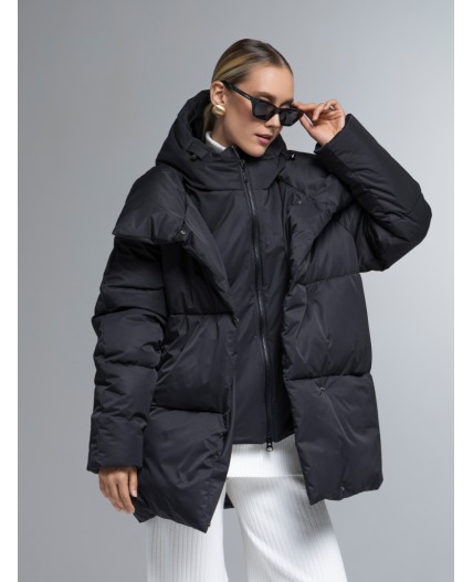 Пуховик женский черный