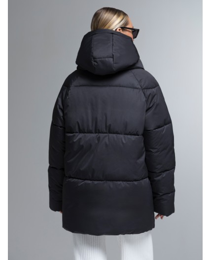 Пуховик женский черный