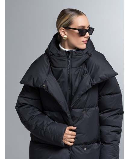 Пуховик женский черный