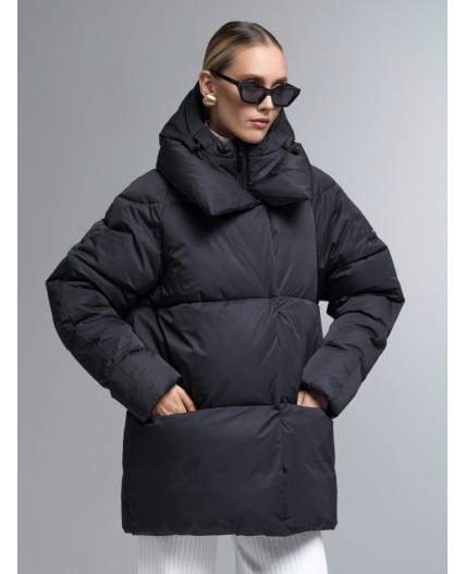 Пуховик женский черный