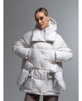 Пуховик женский светло-бежевый