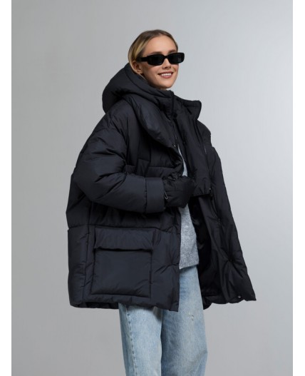 Пуховик женский черный