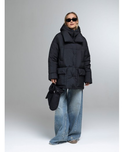 Пуховик женский черный