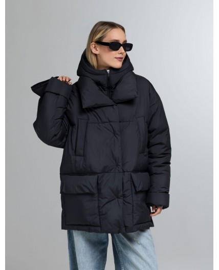 Пуховик женский черный