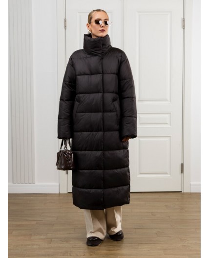 Пуховик женский коричневый