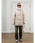 Пуховик женский светло-бежевый
