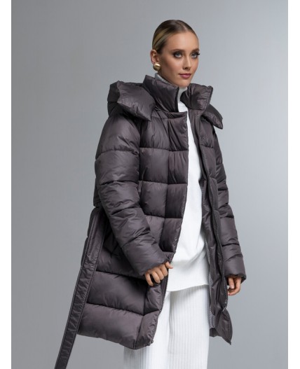 Пуховик женский коричневый