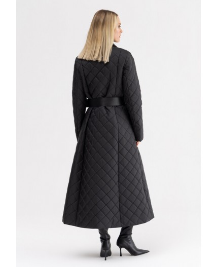 Плащ утепленный черный