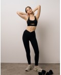 Леггинсы спортивные:жен. МОДЕЛЬ 9 Черный