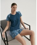 Комплект футболка/шорты:жен. МОДЕЛЬ 3 Petrol/pen