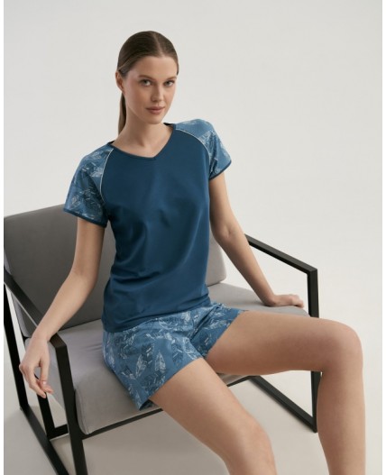 Комплект футболка/шорты:жен. МОДЕЛЬ 3 Petrol/pen