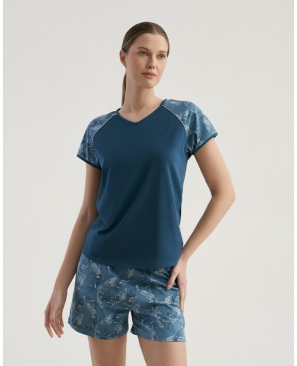 Комплект футболка/шорты:жен. МОДЕЛЬ 3 Petrol/pen
