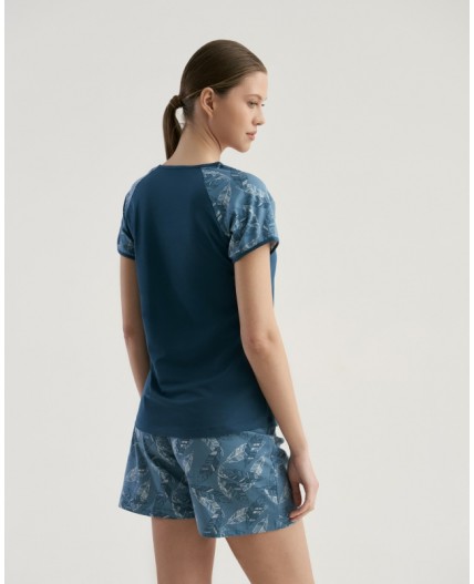 Комплект футболка/шорты:жен. МОДЕЛЬ 3 Petrol/pen