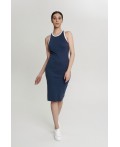 Платье:жен. МОДЕЛЬ 9 Синий/экрю