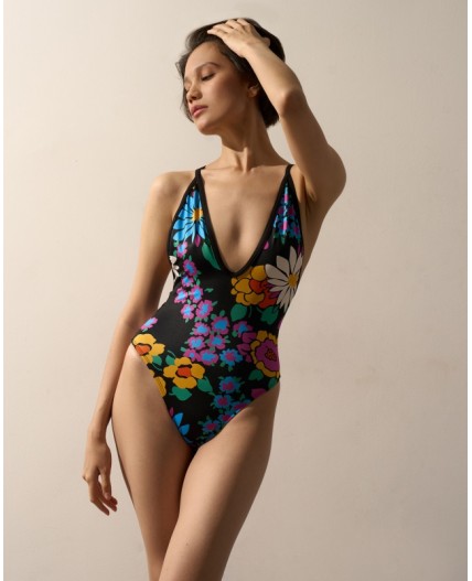 Купальник слитный:жен. МОДЕЛЬ 5 Цветы 1