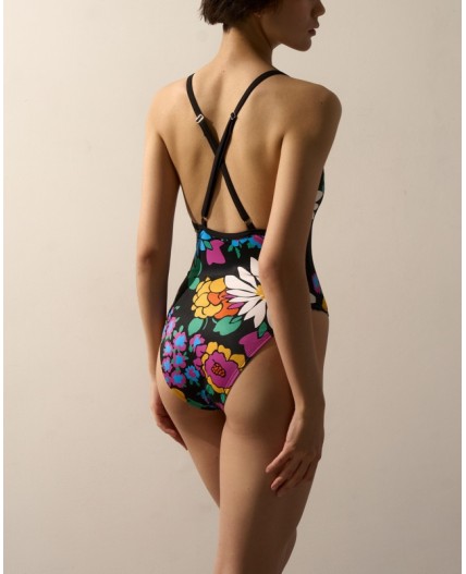 Купальник слитный:жен. МОДЕЛЬ 5 Цветы 1