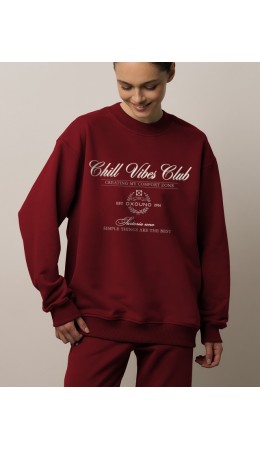 Свитшот:ув. МОДЕЛЬ 1 Гранат