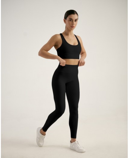 Леггинсы спортивные:жен. МОДЕЛЬ 6 Черный
