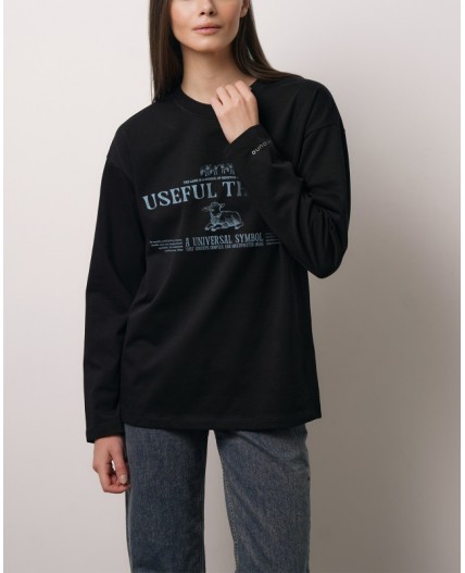 Лонгслив:ув. МОДЕЛЬ 8 Черный