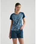 Комплект футболка/шорты:жен. МОДЕЛЬ 3 Pen/petrol