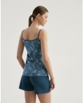 Комплект топ/шорты:жен. МОДЕЛЬ 3 Pen/petrol