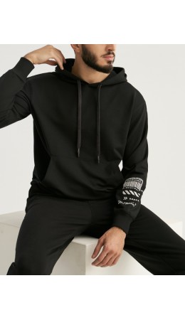 Худи:муж. МОДЕЛЬ 7 Черный