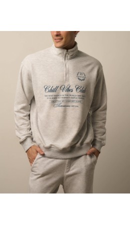 Толстовка:муж. МОДЕЛЬ 19 Серый меланж