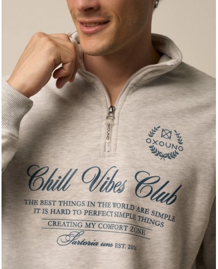 Толстовка:муж. МОДЕЛЬ 19 Серый меланж