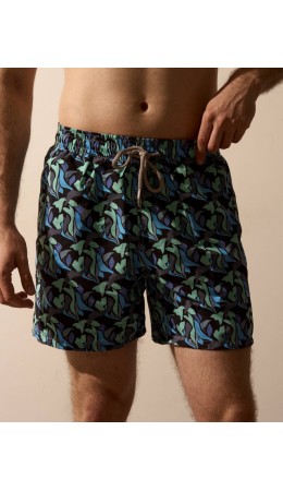 Пляжные шорты:муж. МОДЕЛЬ 1 Пиксель зеленый