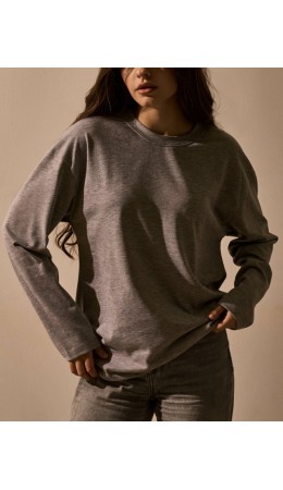 Лонгслив:ув. МОДЕЛЬ 8 Серый меланж