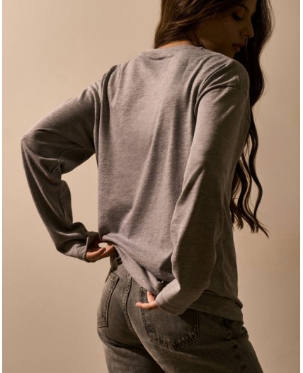 Лонгслив:ув. МОДЕЛЬ 8 Серый меланж