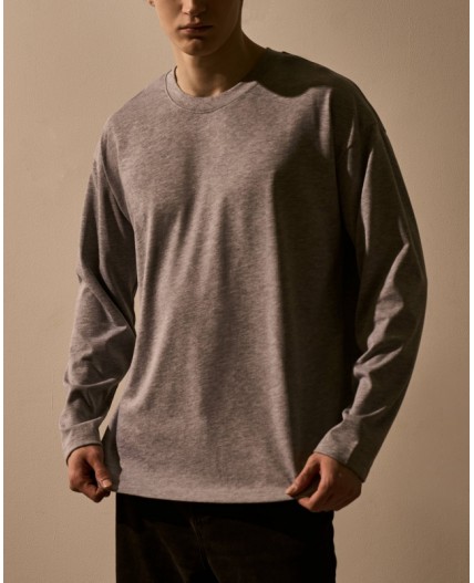 Лонгслив:ув. МОДЕЛЬ 8 Серый меланж