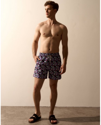 Пляжные шорты:муж. МОДЕЛЬ 1 Пиксель лиловый