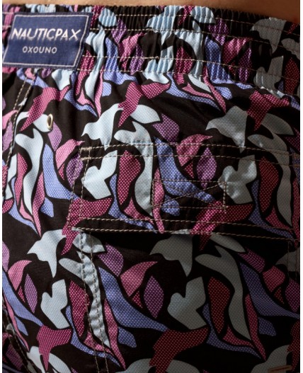 Пляжные шорты:муж. МОДЕЛЬ 1 Пиксель лиловый