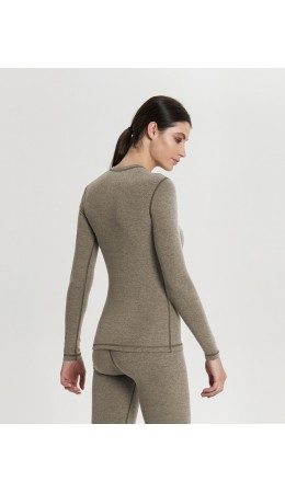 Лонгслив:жен. КЛАССИК Бежевый меланж