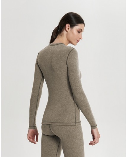 Лонгслив:жен. КЛАССИК Бежевый меланж