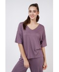 Комплект футболка/брюки:жен. МОДЕЛЬ 32 Лиловый