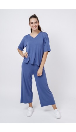 Комплект футболка/брюки:жен. МОДЕЛЬ 32 Голубой