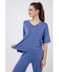 Комплект футболка/брюки:жен. МОДЕЛЬ 32 Голубой