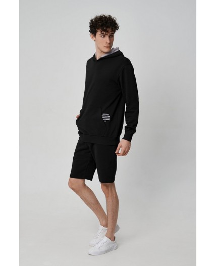 Худи:муж. МОДЕЛЬ 4 Черный/Опал