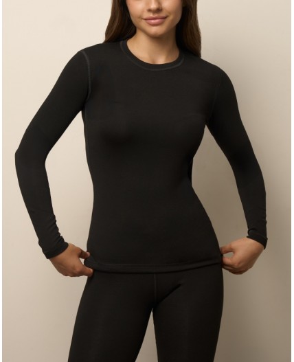 Лонгслив:жен. КЛАССИК Черный