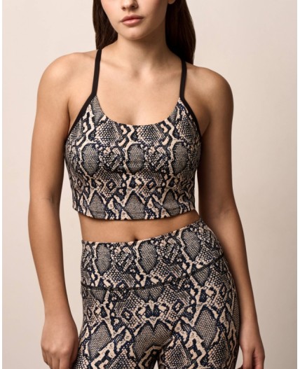 Топ спортивный:жен. МОДЕЛЬ 13 Змея темная