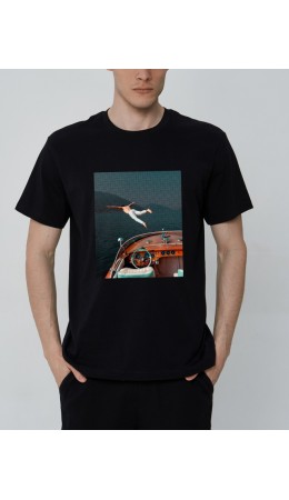 Футболка:муж. МОДЕЛЬ 18 Черный